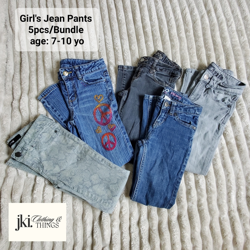 Girls Jean Pants 5pcs/Bundle